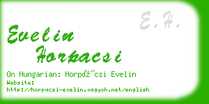 evelin horpacsi business card